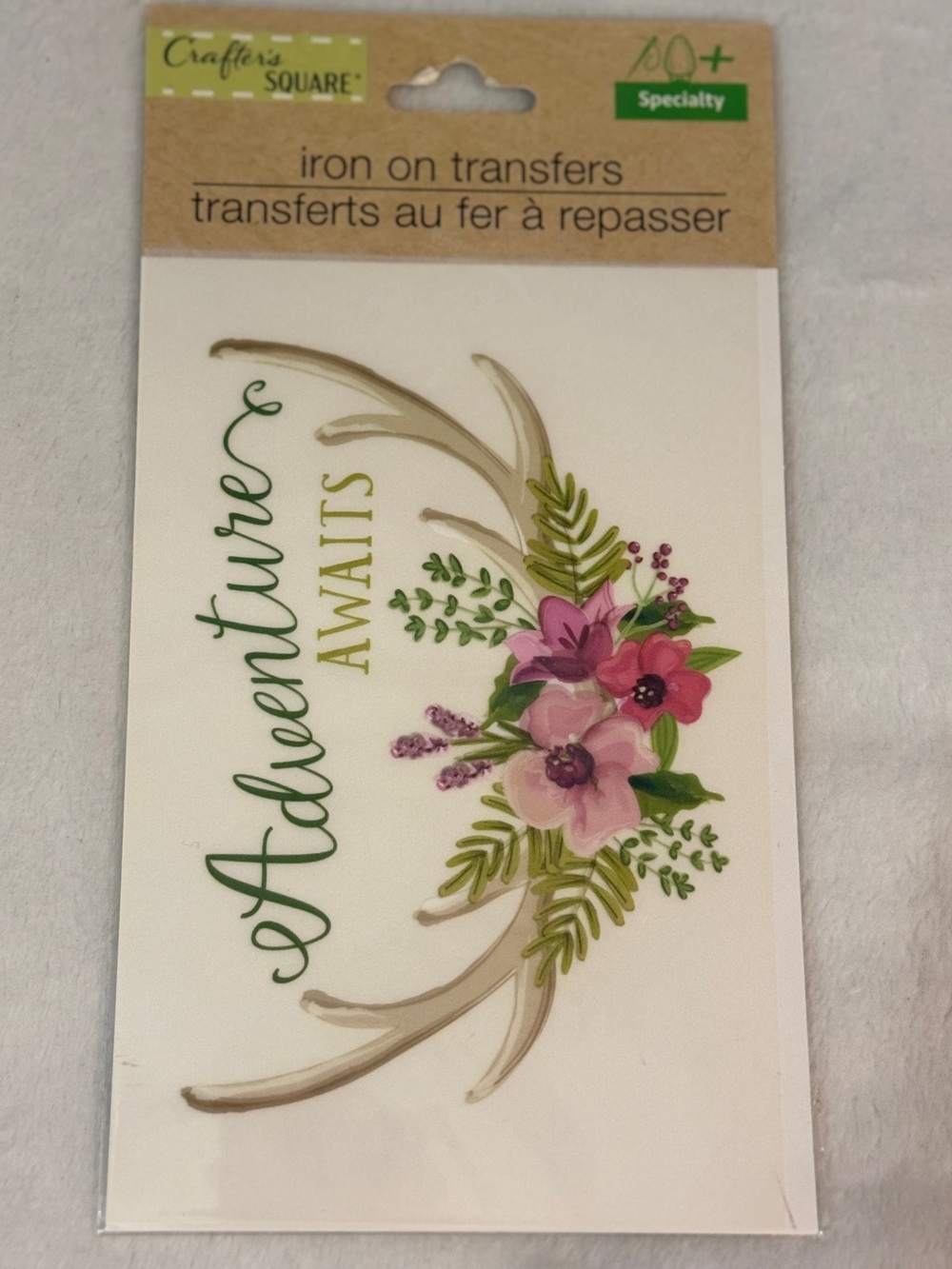 💜 "Adventure Awaits" Floral Iron-On Transfer